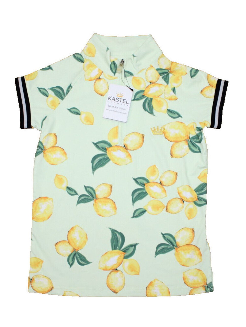 NEW Kastel Denmark Short Sleeve Sun Shirt Kids Girls MEDIUM 1/4 Zip Mock NWT